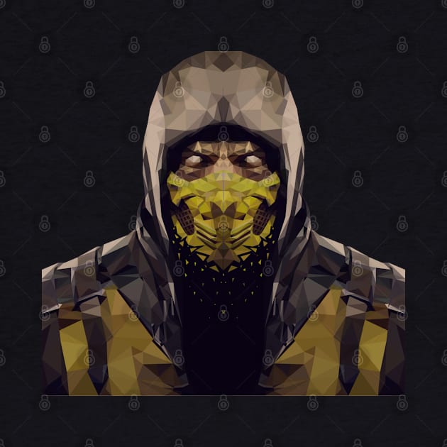 Scorpion in Lowpoly Style by mylistart